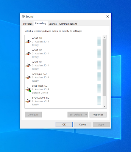 ID14 Loop-back Setup – Audient Help Desk